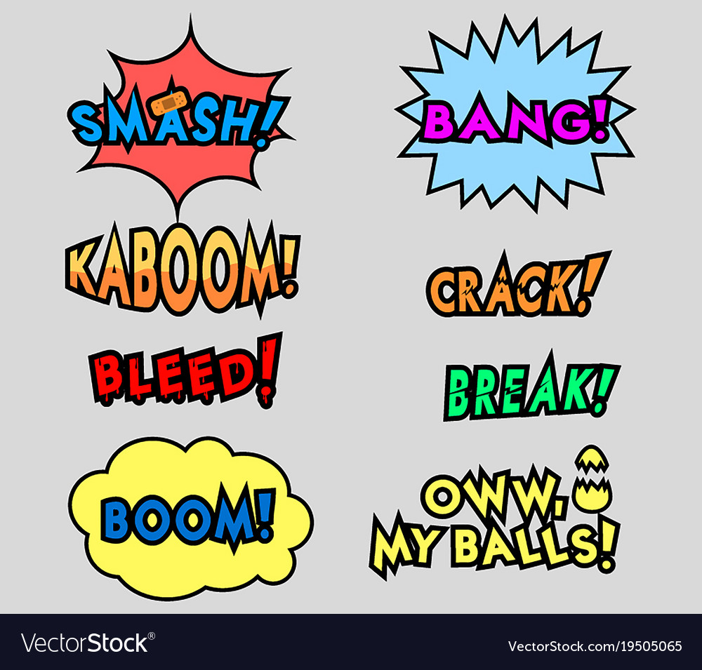 Comic Book Fighting Sound Word Royalty Free Vector Image