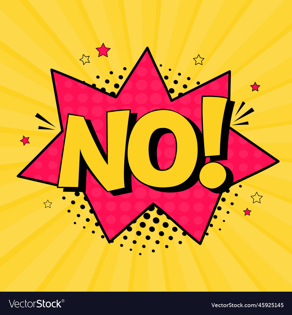 Comic Speech Bubble With Expression Text Vector Image