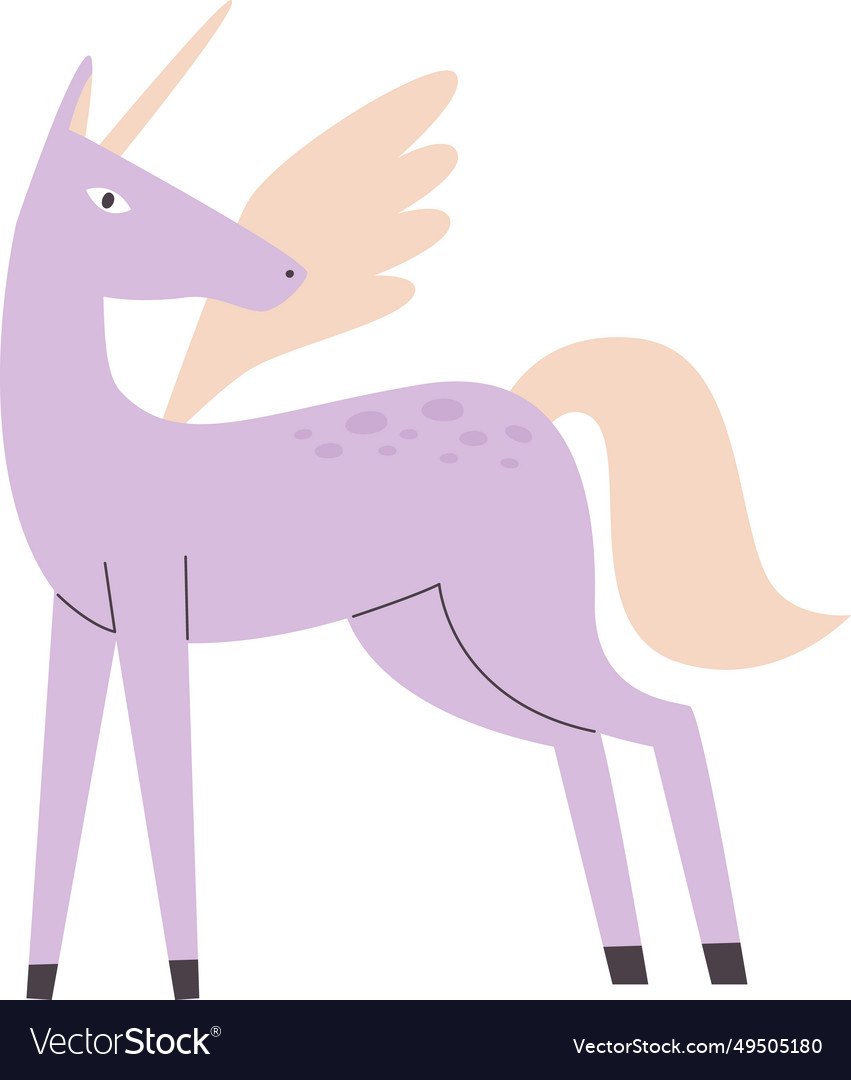 Cartoon Magical Unicorn Royalty Free Vector Image