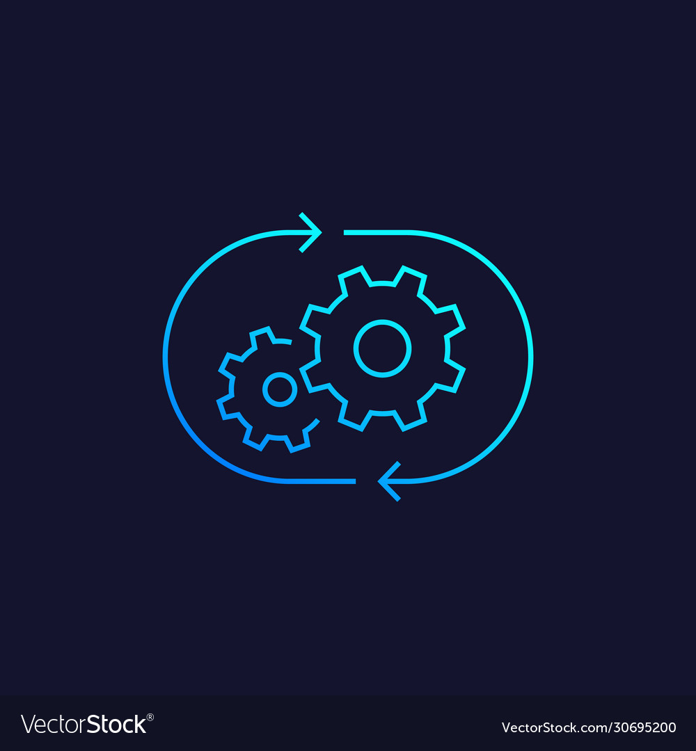 Optimization Process Operations Icon Line Vector Image