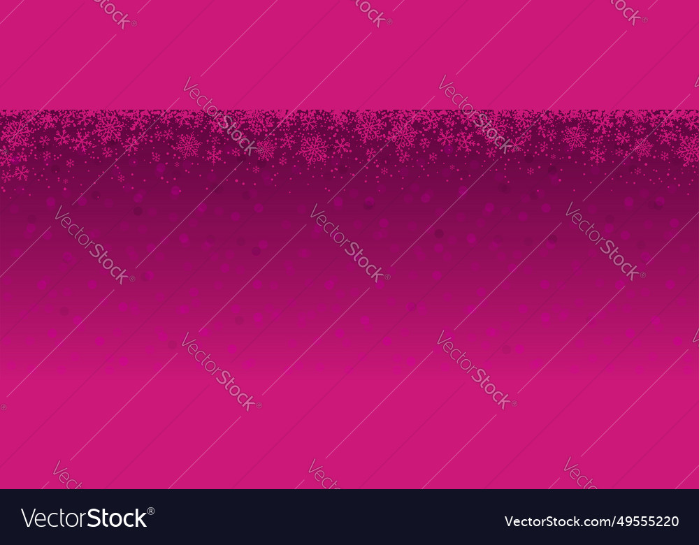 Pink Christmas Banner With Snowflakes Merry Vector Image