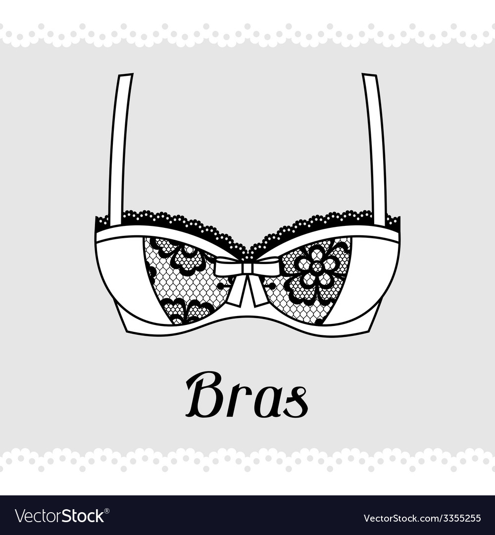 Bras Fashion Lingerie Card With Female Underwear Vector Image