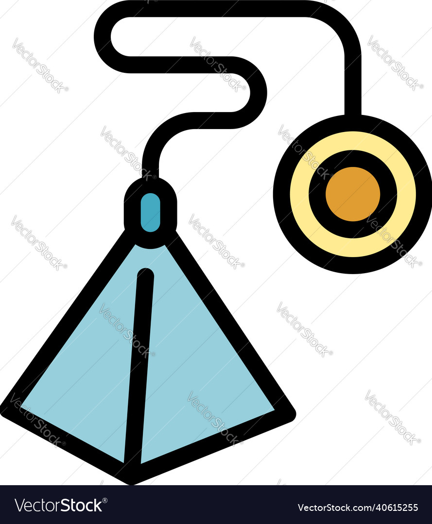 Tea Bag Pyramide Icon Color Outline Royalty Free Vector