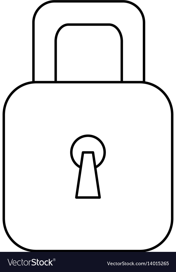 Safe Padlock Isolated Icon Royalty Free Vector Image