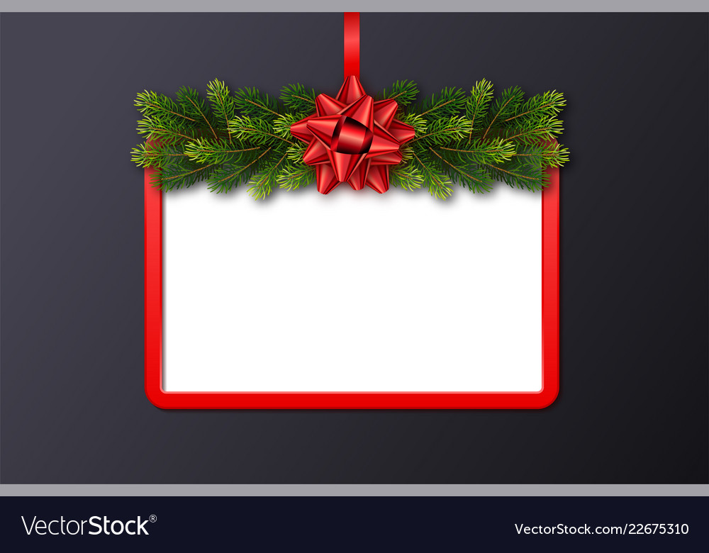 Christmas Holiday Greeting Card With Copy Space Vector Image