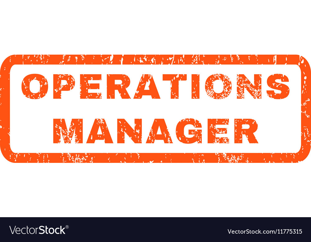 Operations Manager Rubber Stamp Royalty Free Vector Image