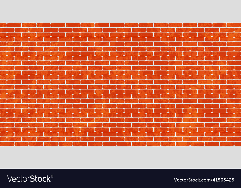 Panoramic Background Texture Old Red Brickwork Vector Image