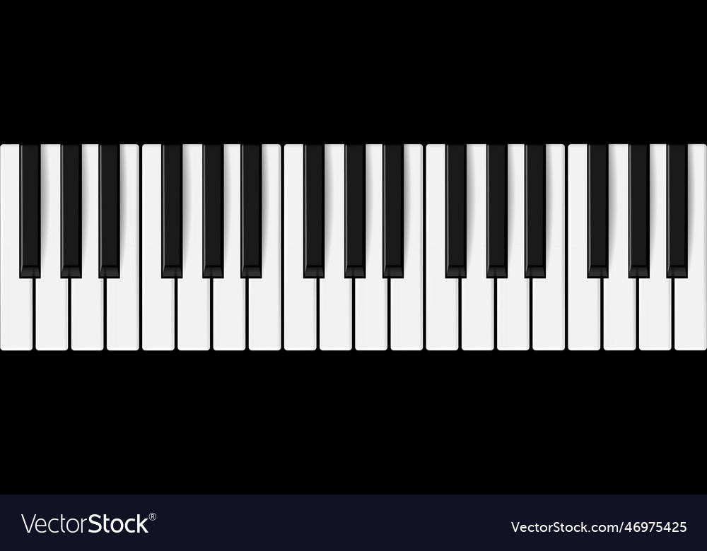 Realistic Piano Keys Music Theme Design Royalty Free Vector