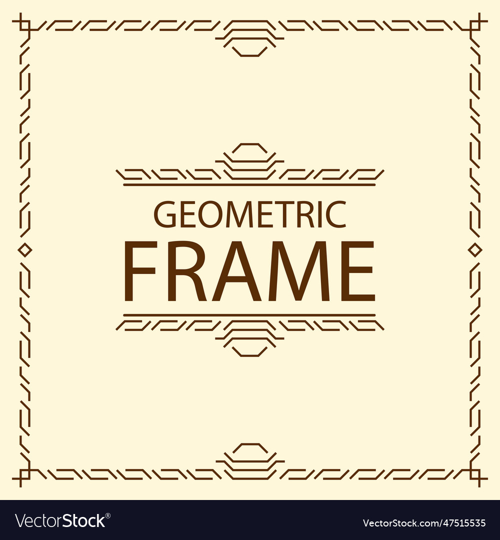 Frame Geometric Line Style Royalty Free Vector Image