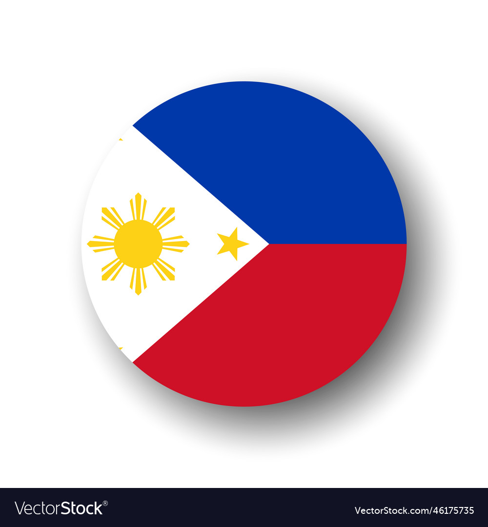 Circle Flag Of Philippines Royalty Free Vector Image