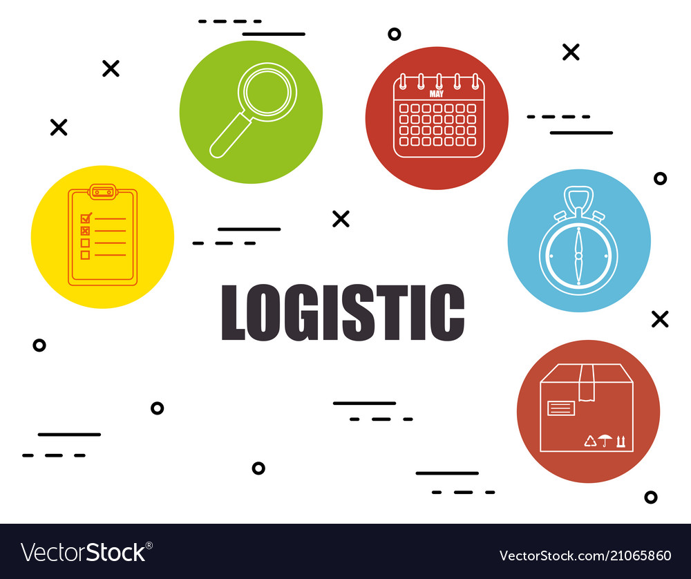 Logistic Service Set Icons Royalty Free Vector Image