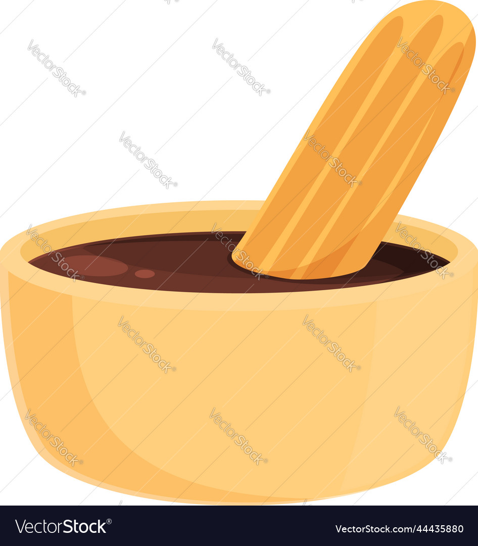 Mexican Churro Icon Cartoon Pastry Food Royalty Free Vector