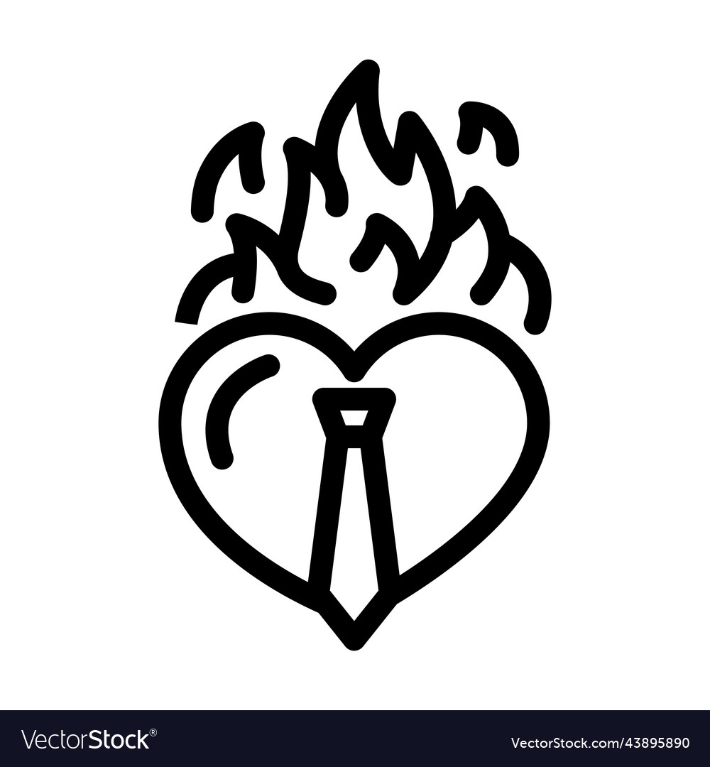 Passion Business Ethics Line Icon Royalty Free Vector Image