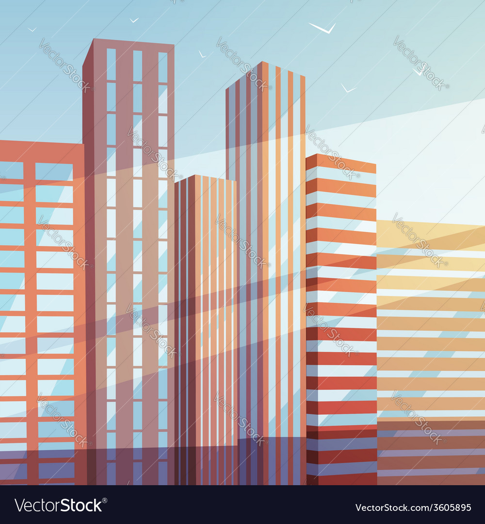 Cityscape Royalty Free Vector Image VectorStock