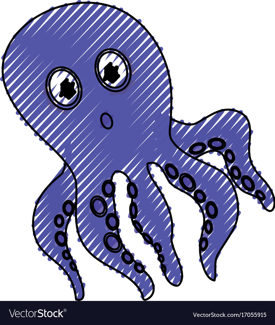 Cute Octopus Cartoon Royalty Free Vector Image