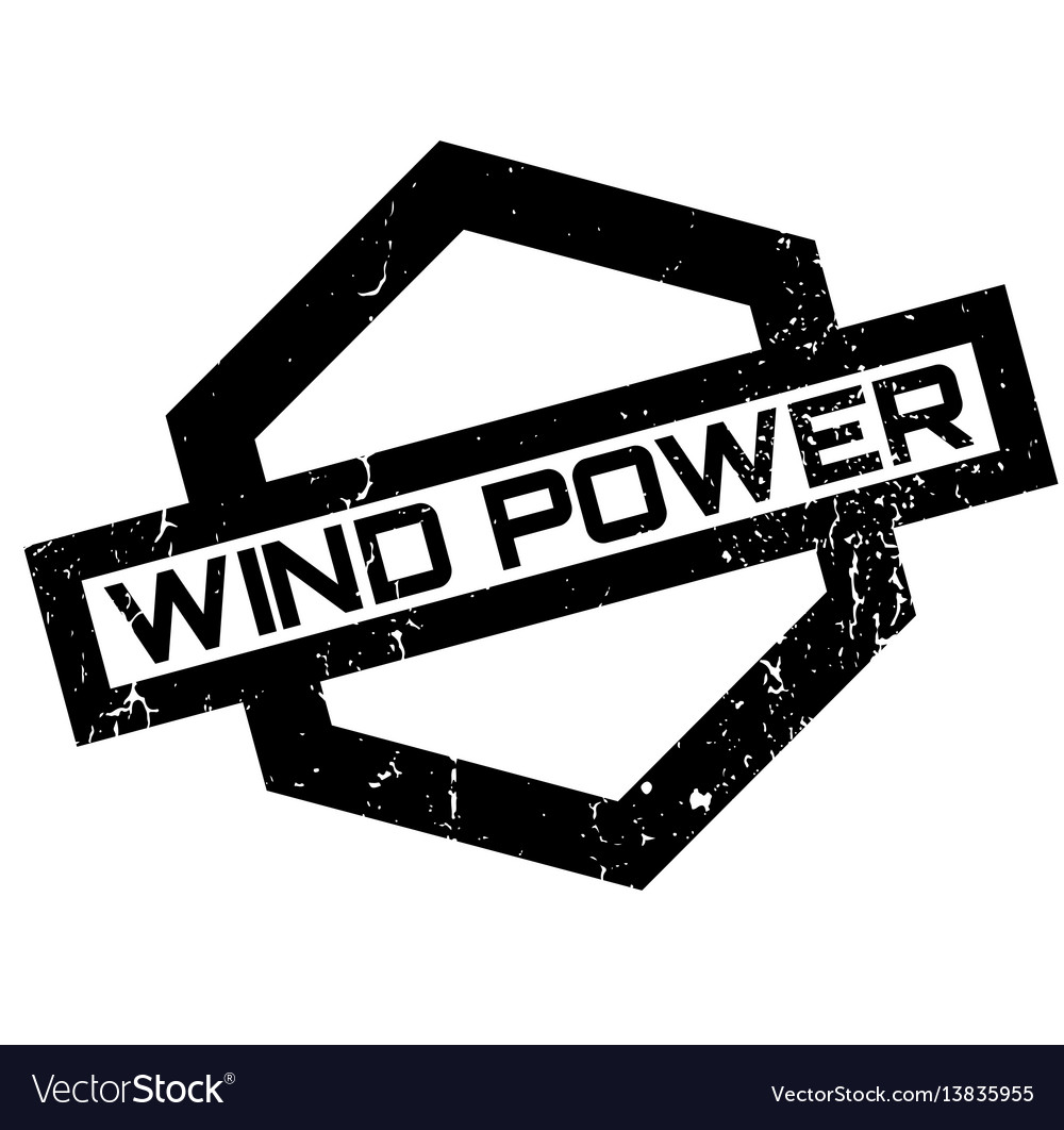 Wind Power Rubber Stamp Royalty Free Vector Image