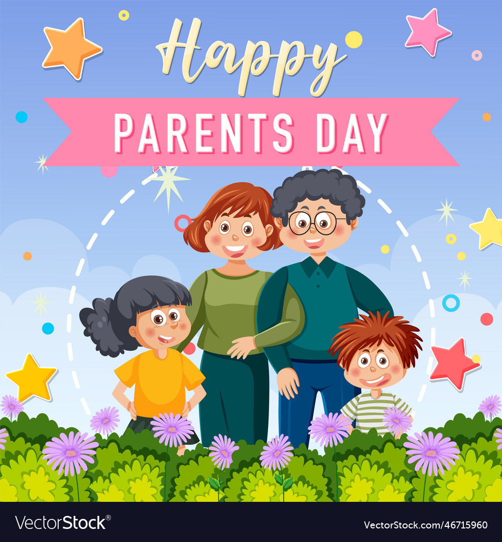 Happy Parent Day In Nature Background Royalty Free Vector