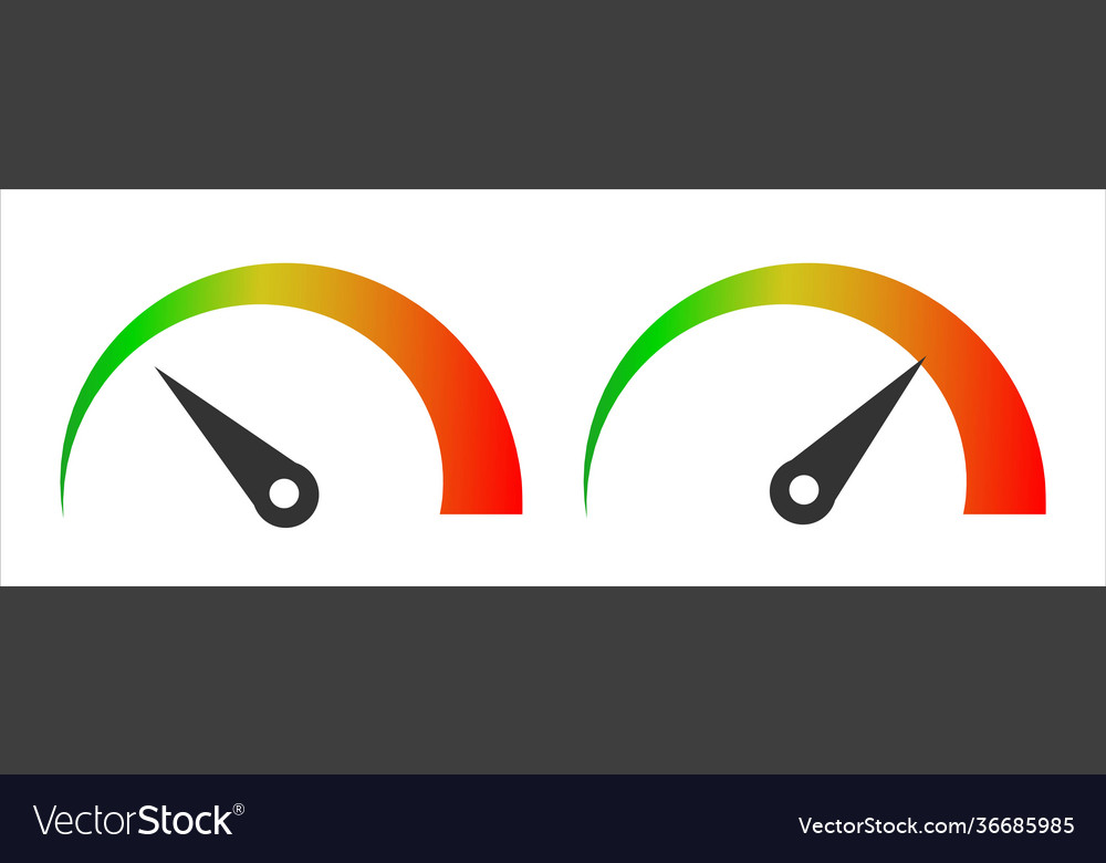 Speedometer Goods Gauge Rating Meters Set Credit Vector Image