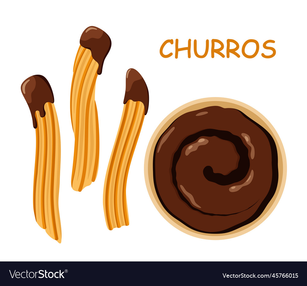 A Set Of Churros Royalty Free Vector Image Vectorstock