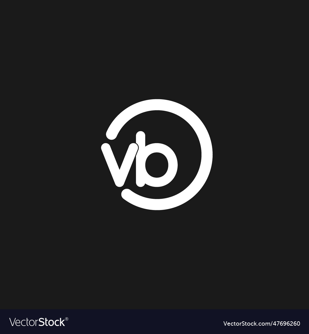 Initials Vb Logo Monogram With Simple Circles Vector Image