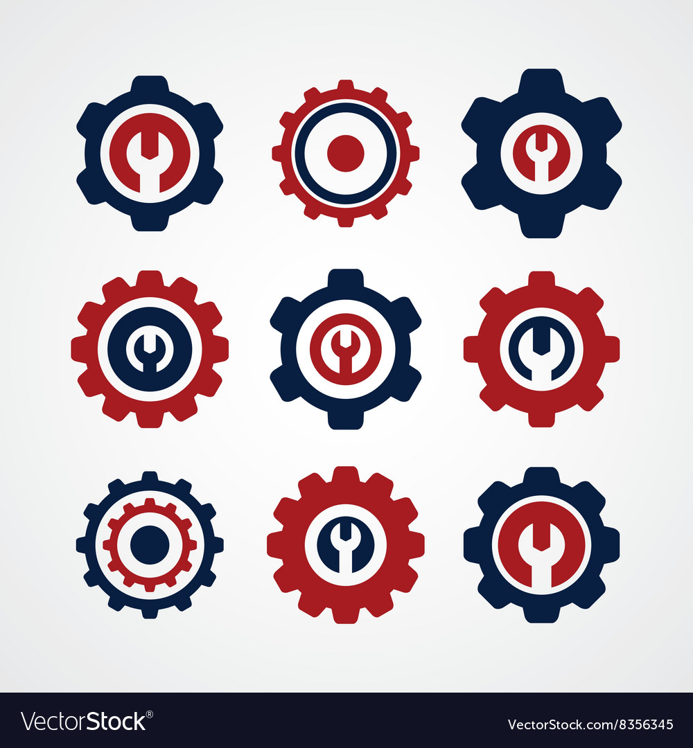 Cog Settings Icon Symbol Royalty Free Vector Image