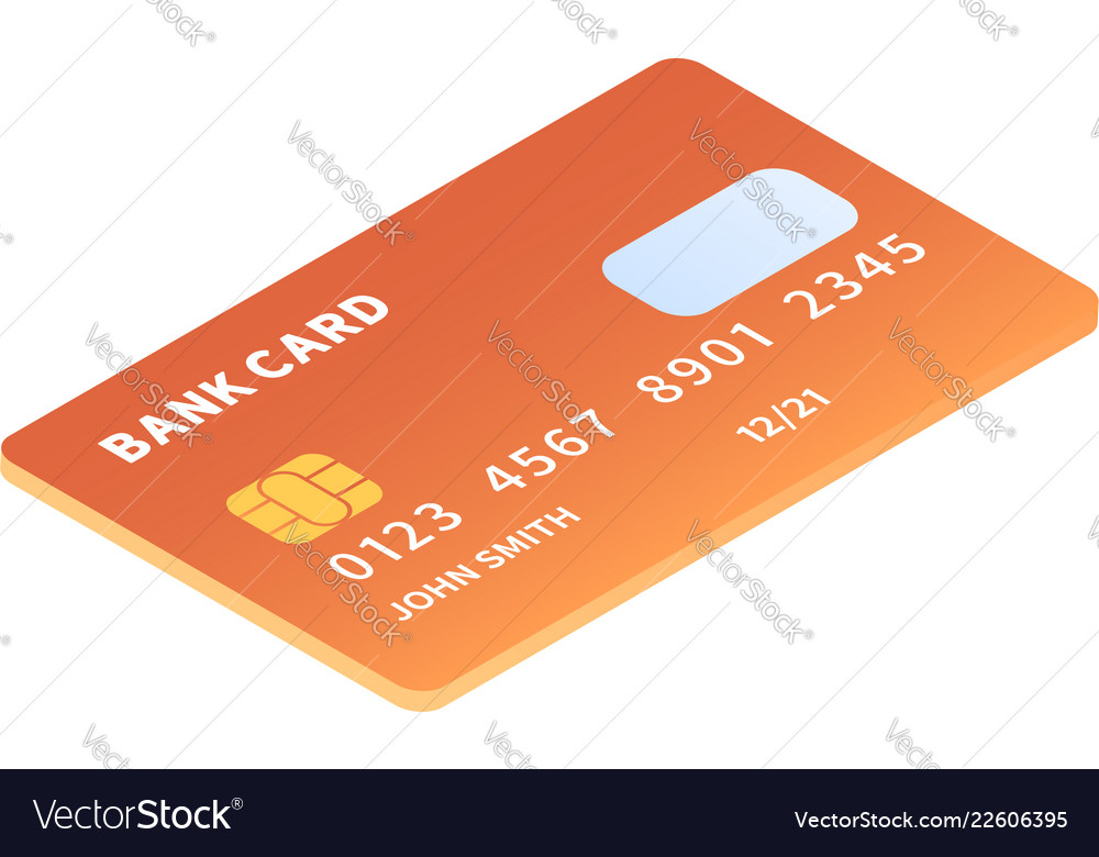 Credit Card Icon Isometric Style Royalty Free Vector Image