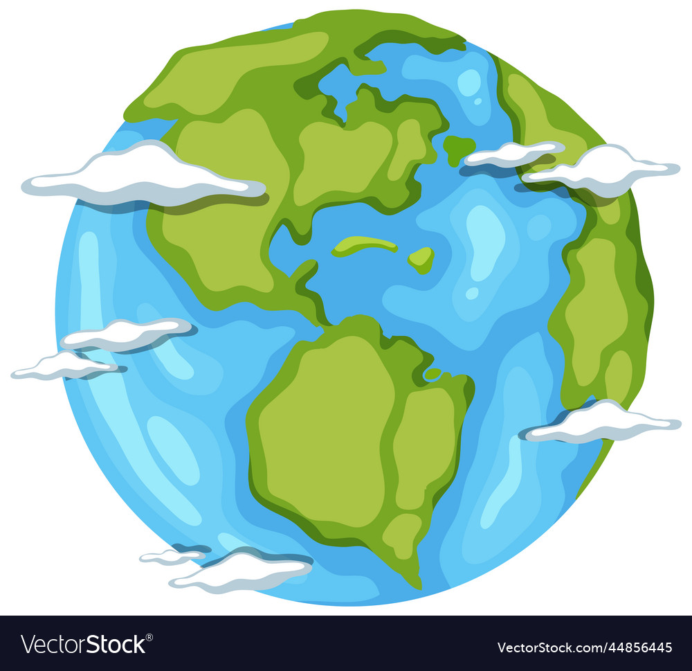 Earth Globe Icon On White Background Royalty Free Vector