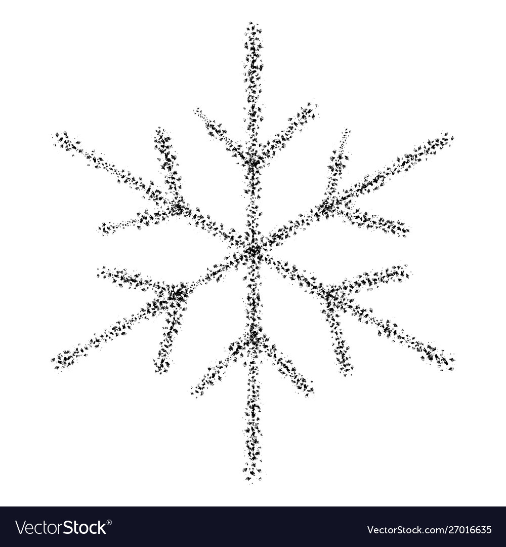 Grunge Isolated Snowflake Royalty Free Vector Image