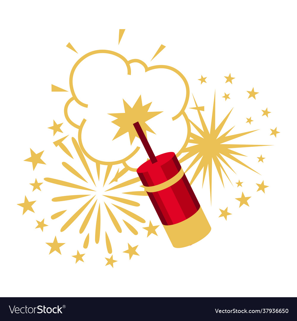 Salute Or Firework Decorative Royalty Free Vector Image