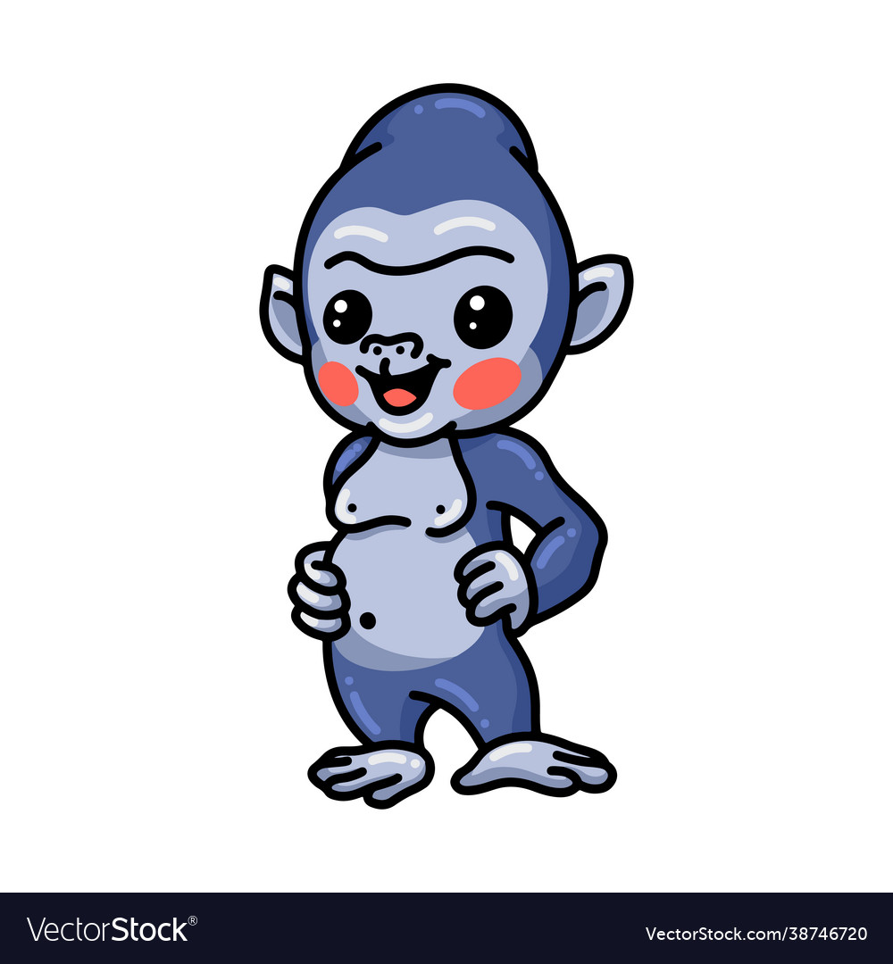 Cute Baby Gorilla Cartoon