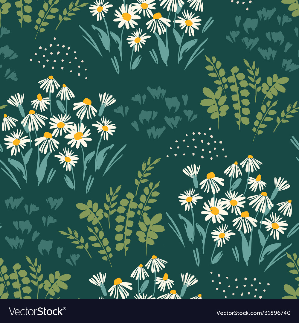 Floral Abstract Seamless Pattern Design Royalty Free Vector