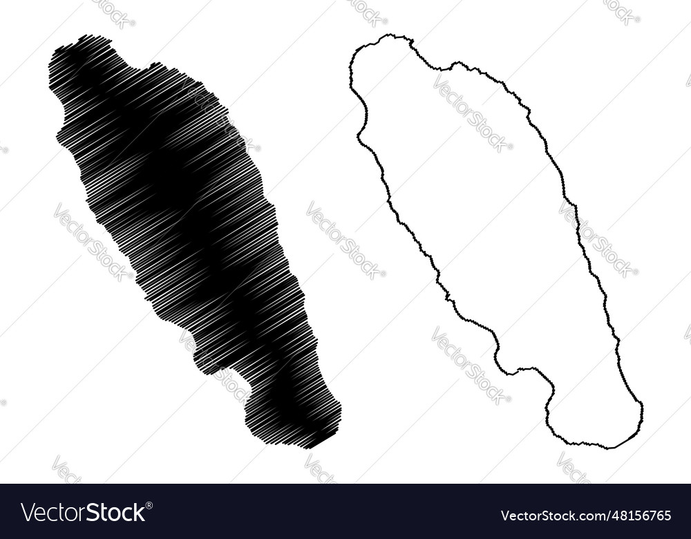 Lake Singkarak Republic Of Indonesia Sumatra Map Vector Image