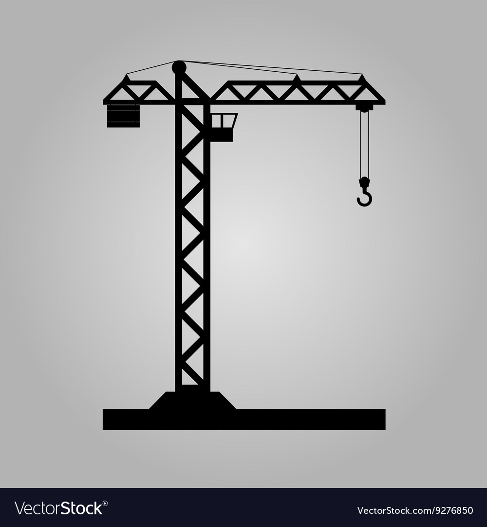 Building Tower Crane Icon Royalty Free Vector Image