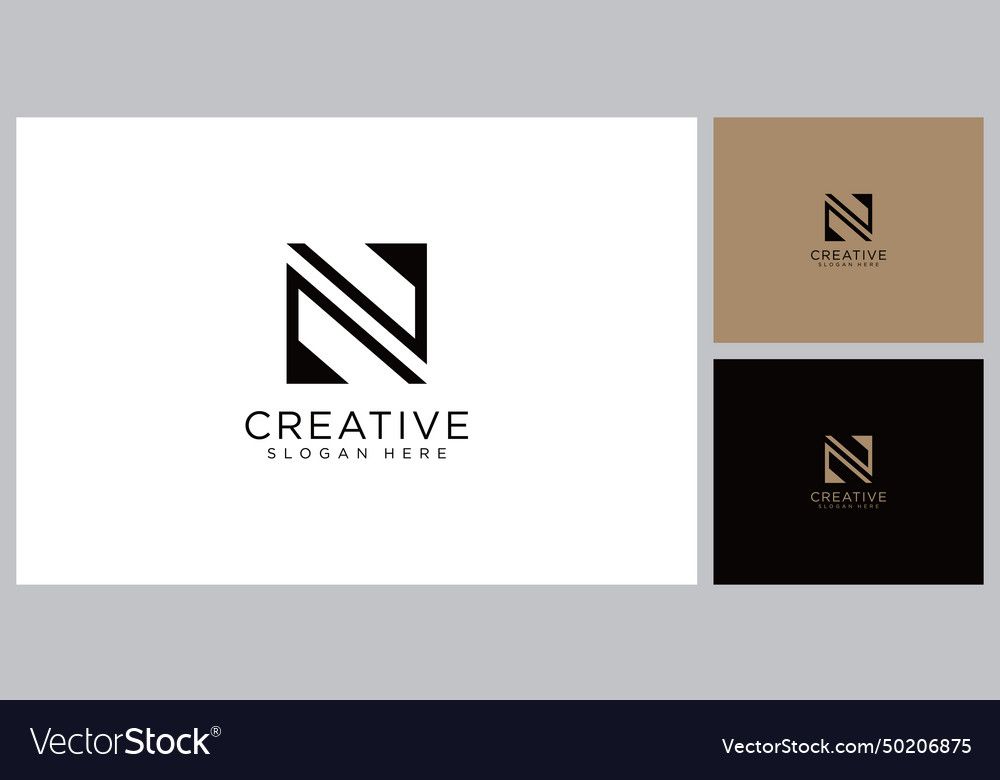 Letter N Logo Template Design Royalty Free Vector Image