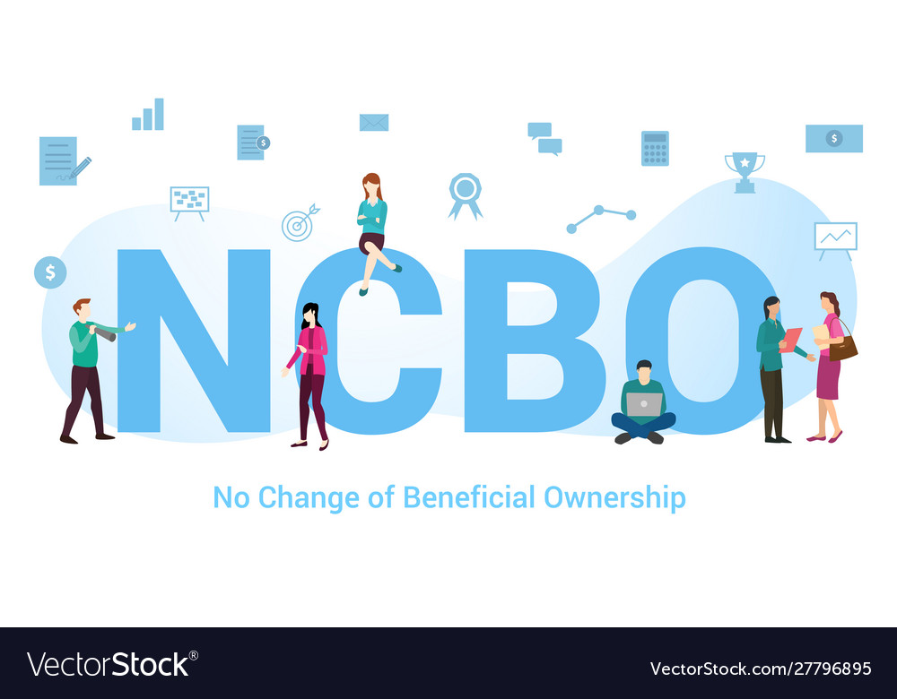 Ncbo No Change Beneficial Ownership Concept Vector Image