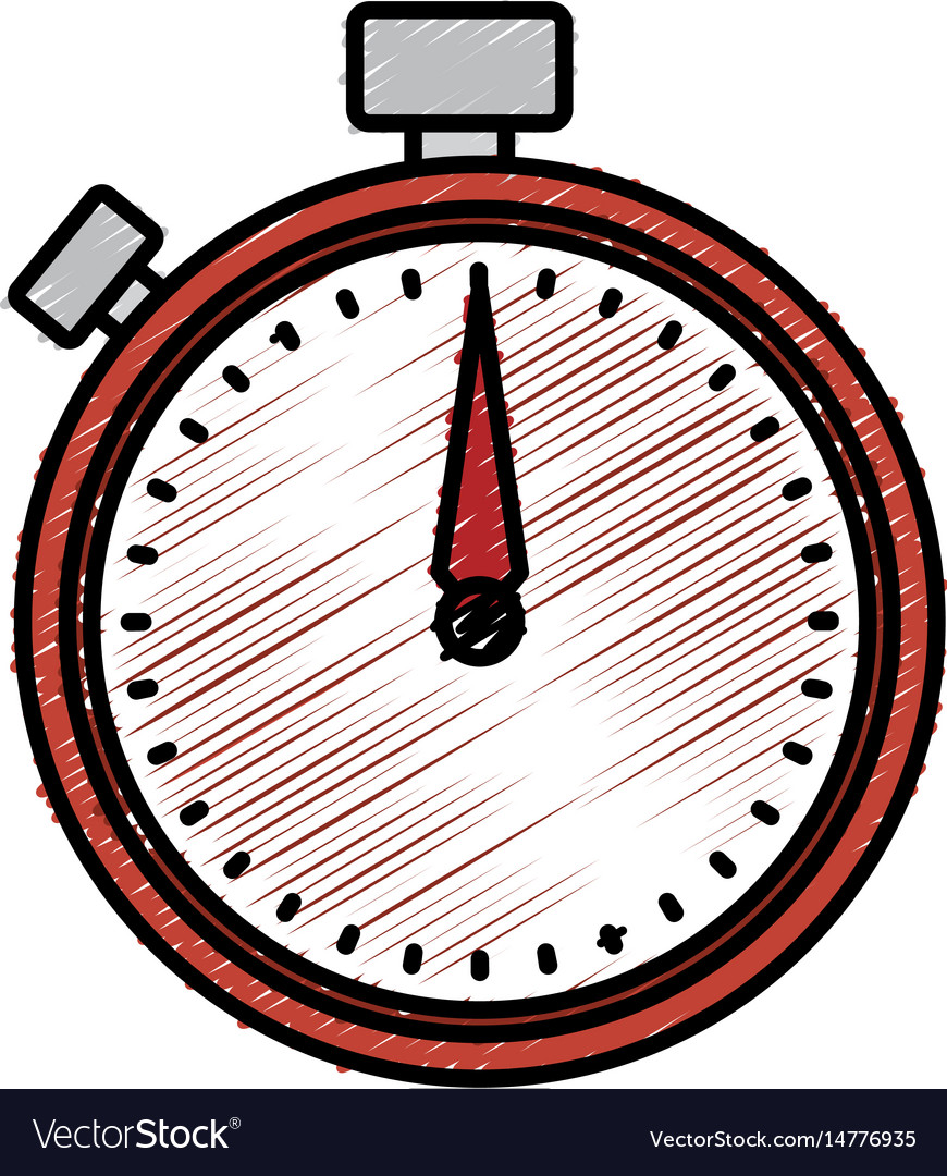 Chronometer Device Isolated Icon Royalty Free Vector Image