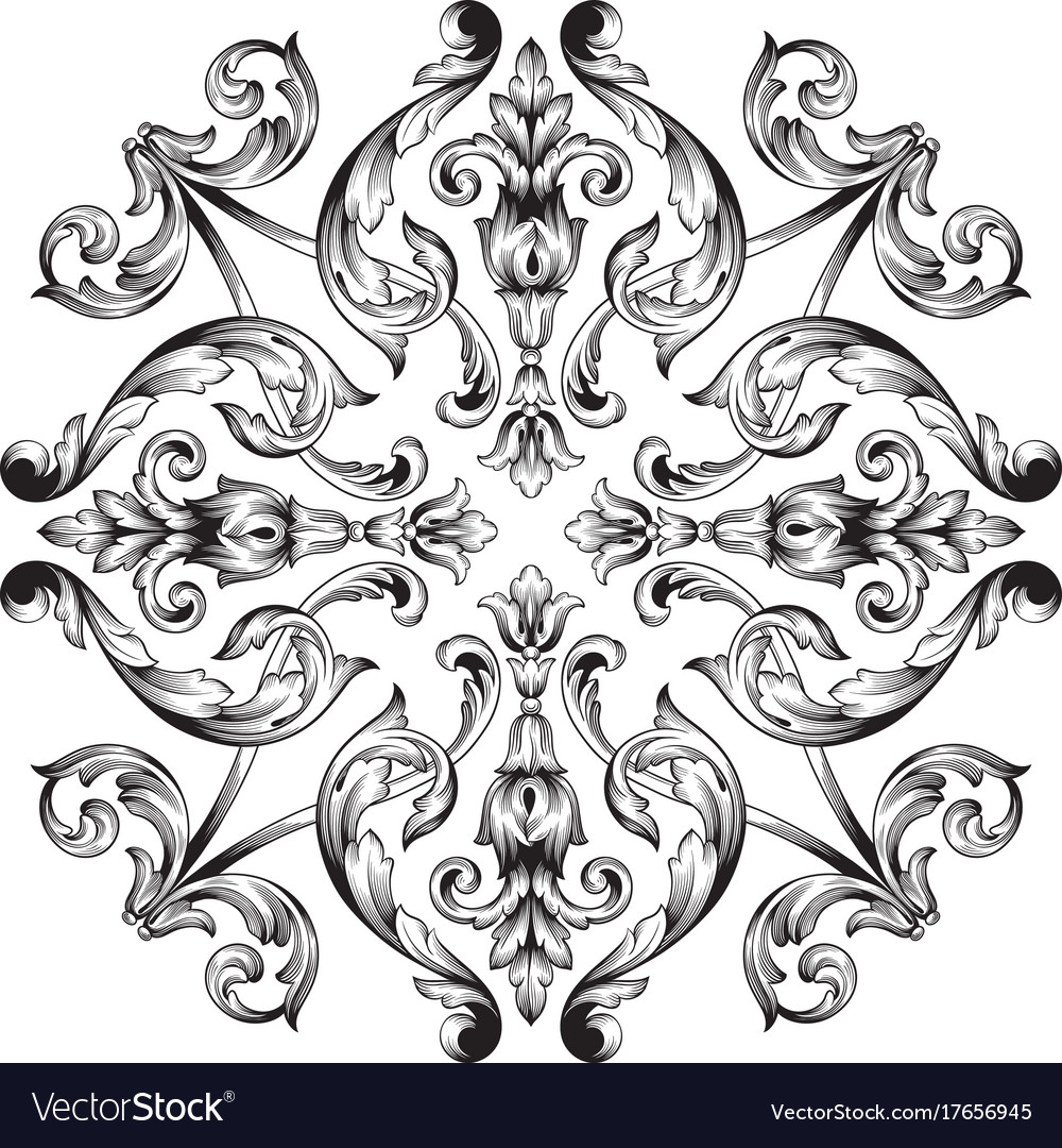 Classical Baroque Ornament Royalty Free Vector Image