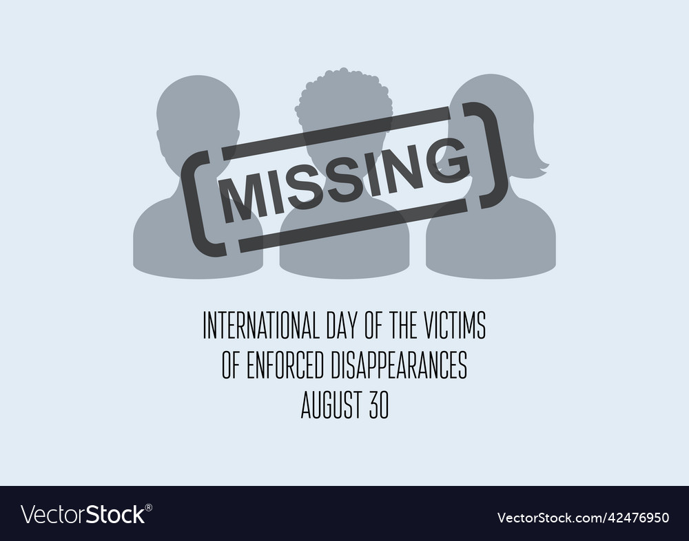 Day Of The Victims Enforced Disappearances Icon Vector Image