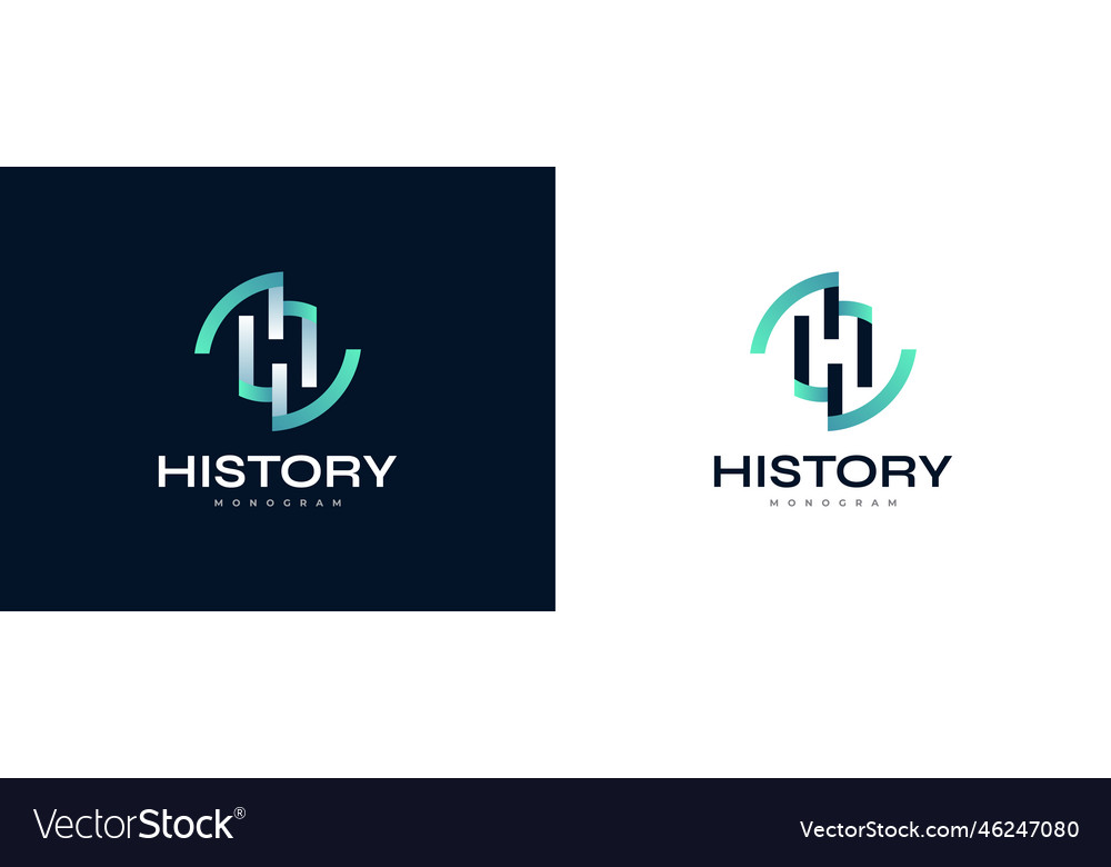 Abstract And Modern Letter H Logo Royalty Free Vector Image