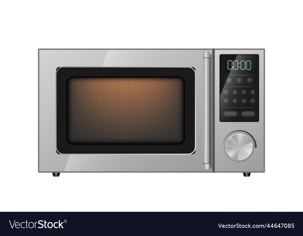 Realistic Microwave Modern Kitchen Appliance Vector Image