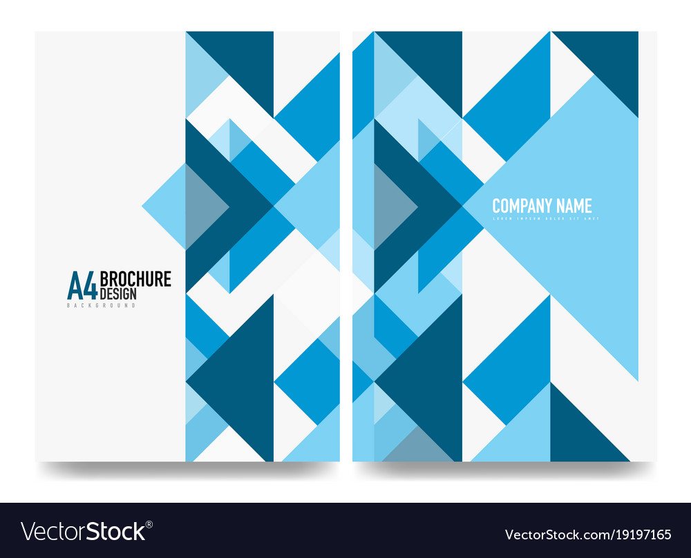 Business Brochure Cover Layout Flyer A Template Vector Image