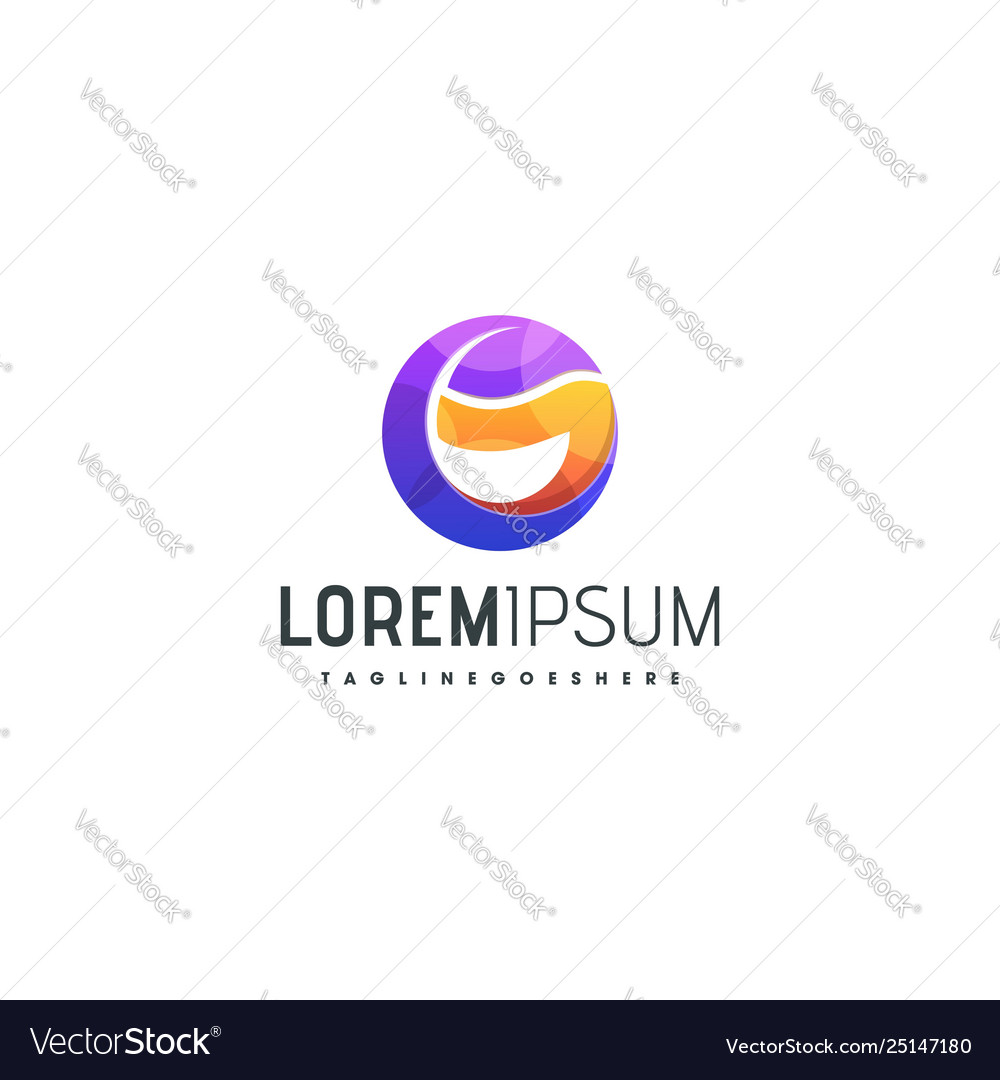 Bright Colors Logo Template Concept Royalty Free Vector