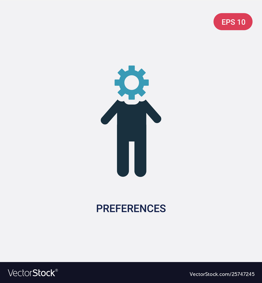 Two Color Preferences Icon From People Concept Vector Image