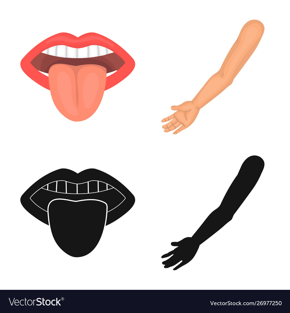 Isolated Object Body And Part Logo Set Royalty Free Vector