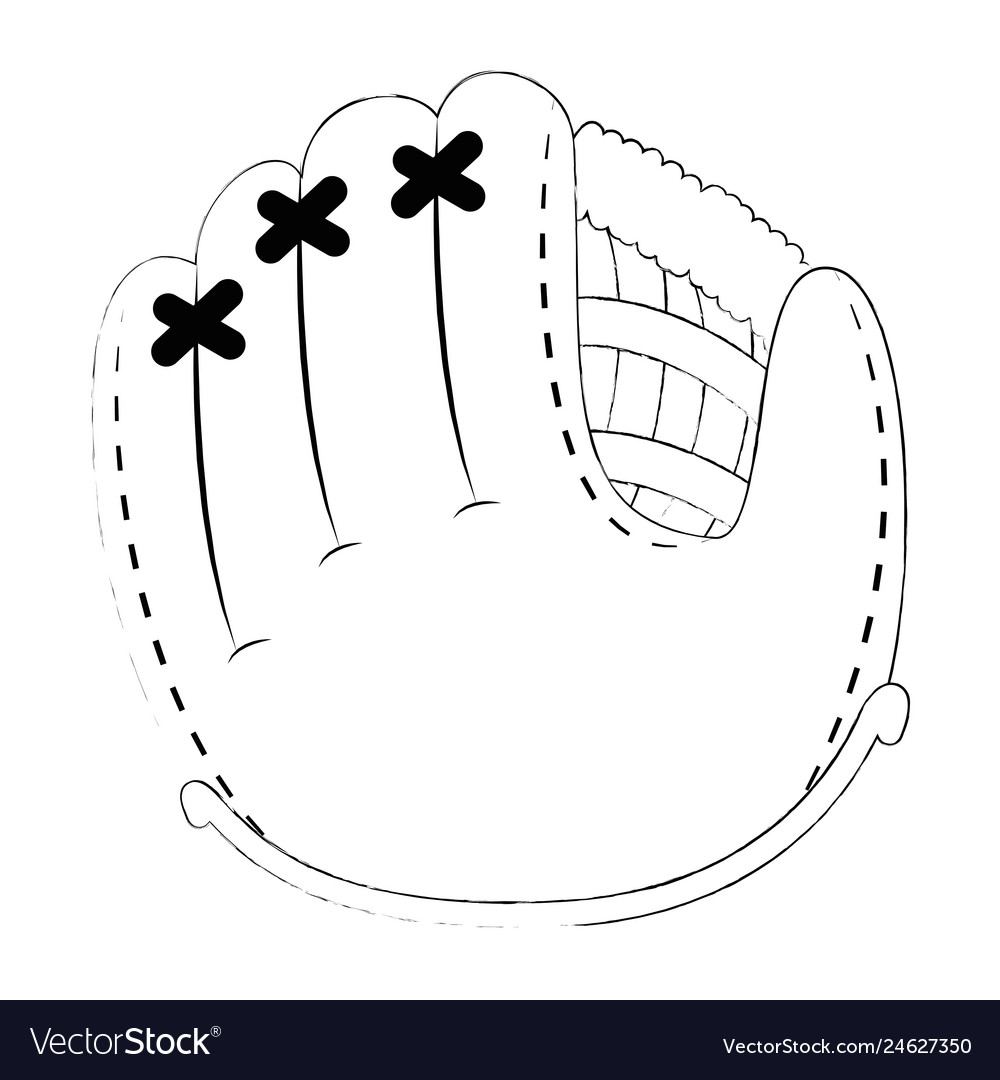 Baseball Glove Isolated Icon Royalty Free Vector Image