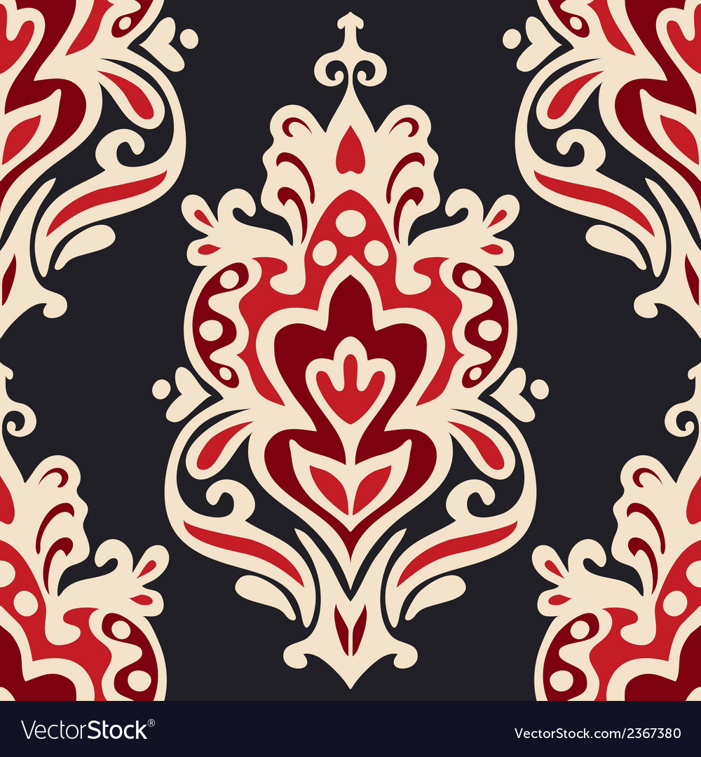 Luxury Damask Seamles Royalty Free Vector Image