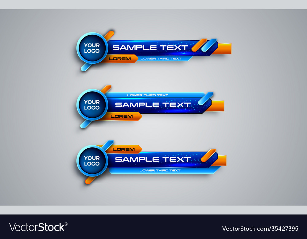 Modern Geometric Lower Third Banner Royalty Free Vector