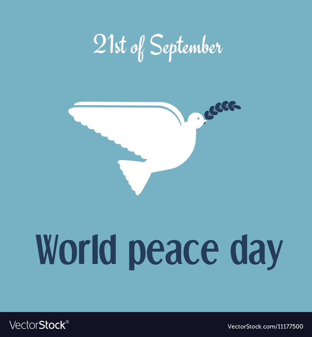 World Peace Day St Of September Royalty Free Vector Image