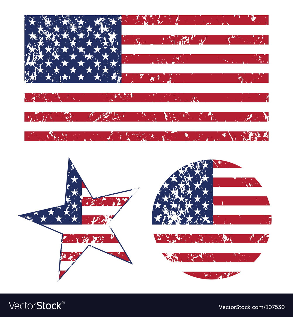 Grunge Flags Royalty Free Vector Image Vectorstock