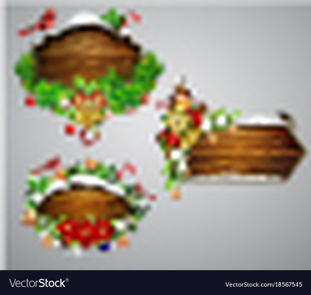 Wooden Christmas Board Royalty Free Vector Image